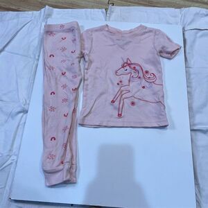 Carter's Toddler Girl 4-Piece Unicorn & Heart Pajama Set Size 3T